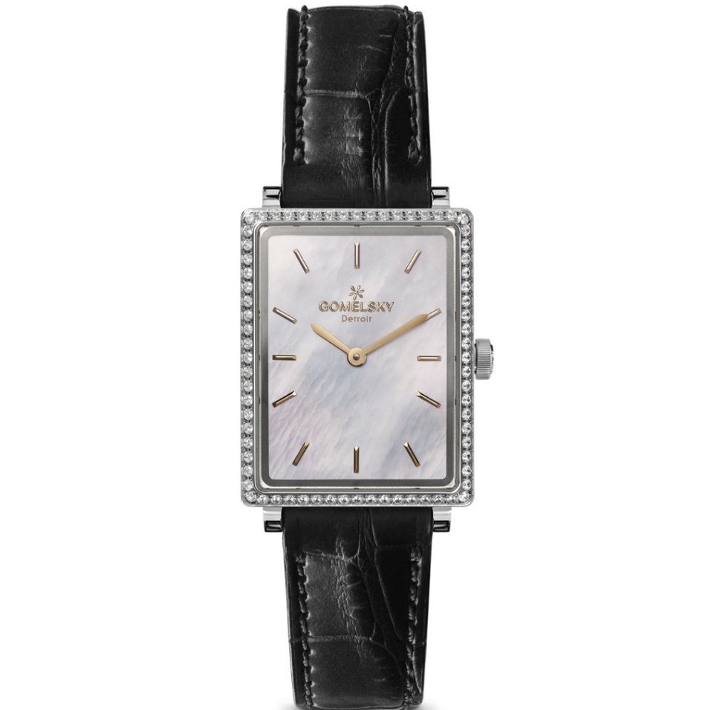 Gomelsky x Shinola diamond watch w/ extra strap